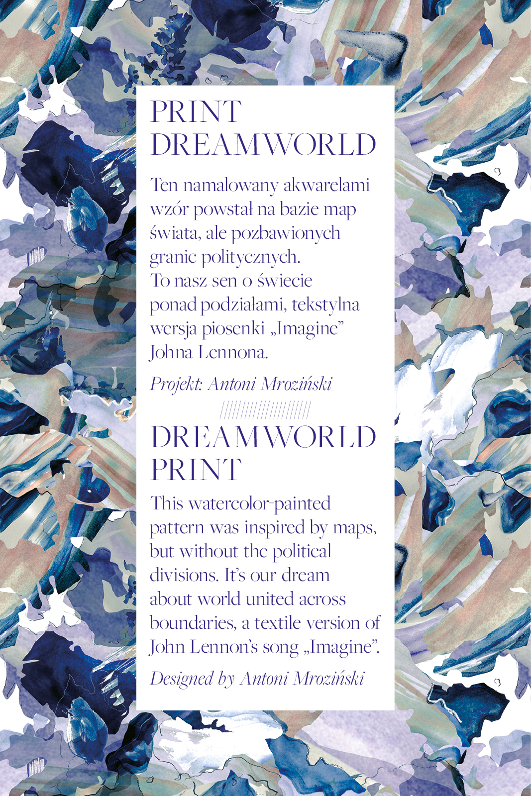 OPEN OFFICE blue Dreamworld print