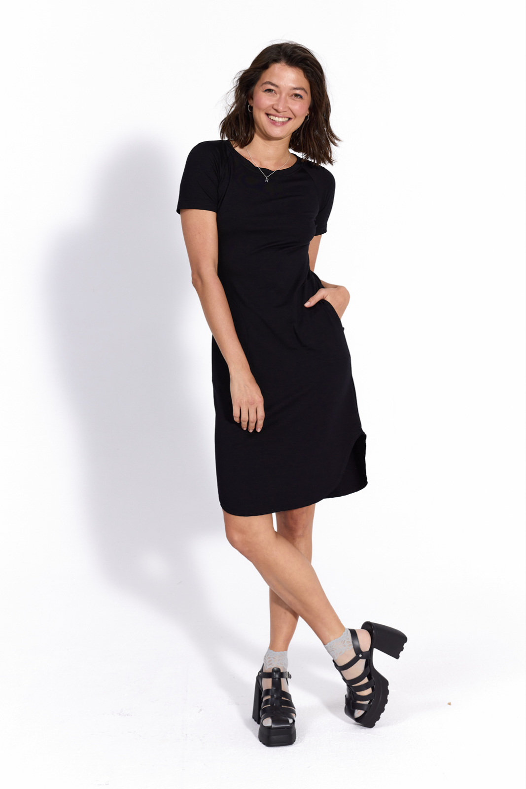 T-SHIRT DRESS black