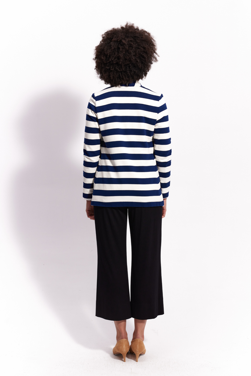 OUT OF OFFICE navy & ivory stripes