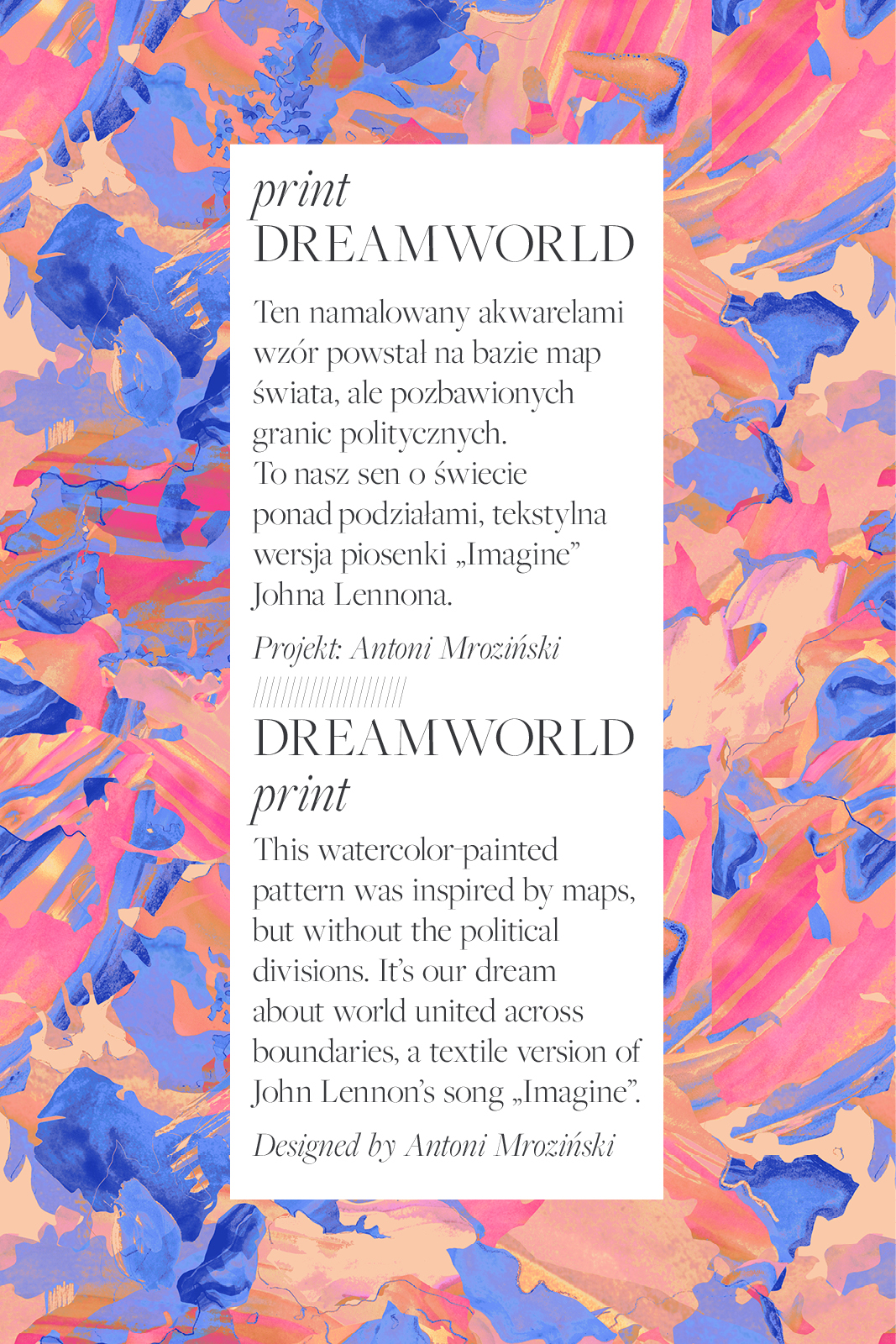 PRIMAVERAS map of dreams Dreamworld print