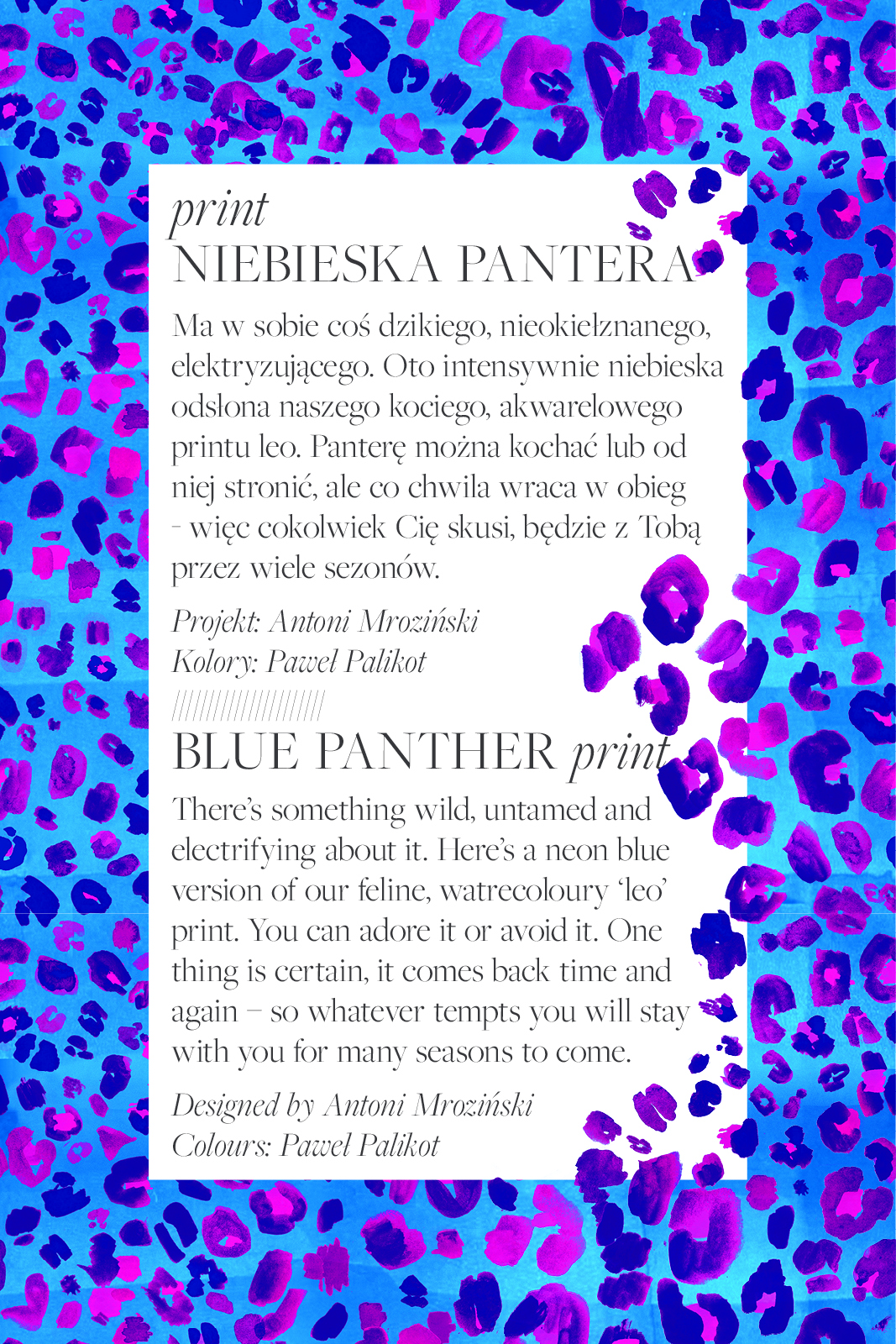 LIBERTY DRESS blue panther print