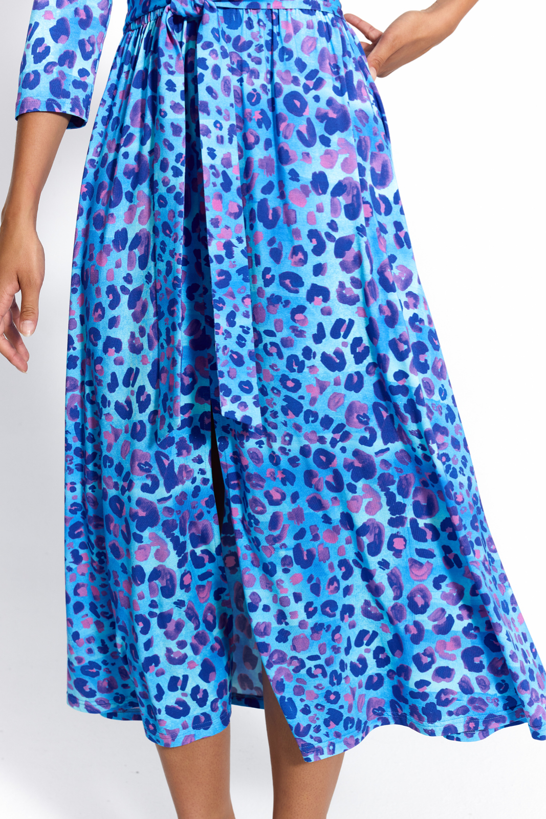 LIBERTY DRESS blue panther print