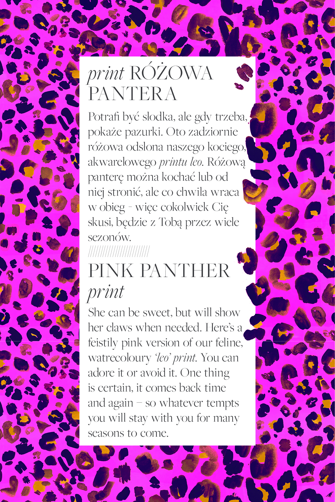 OPEN OFFICE pink panther print