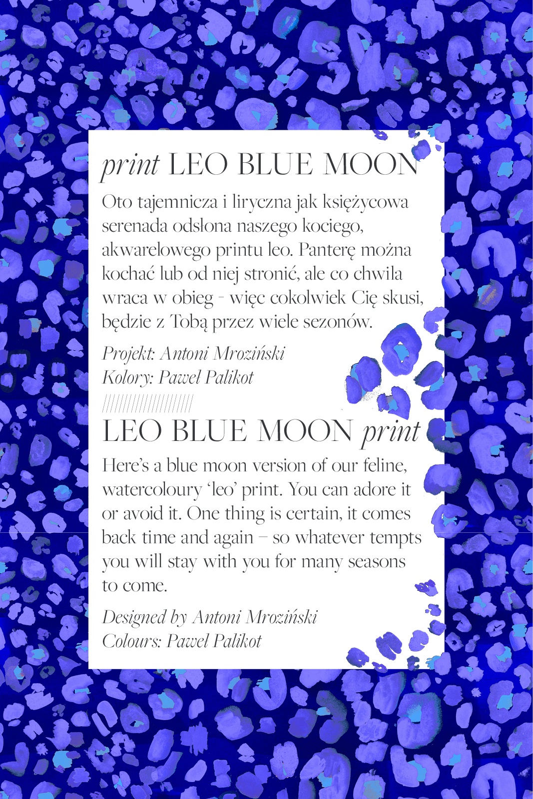 DREAMGIRL GANG print leo blue moon