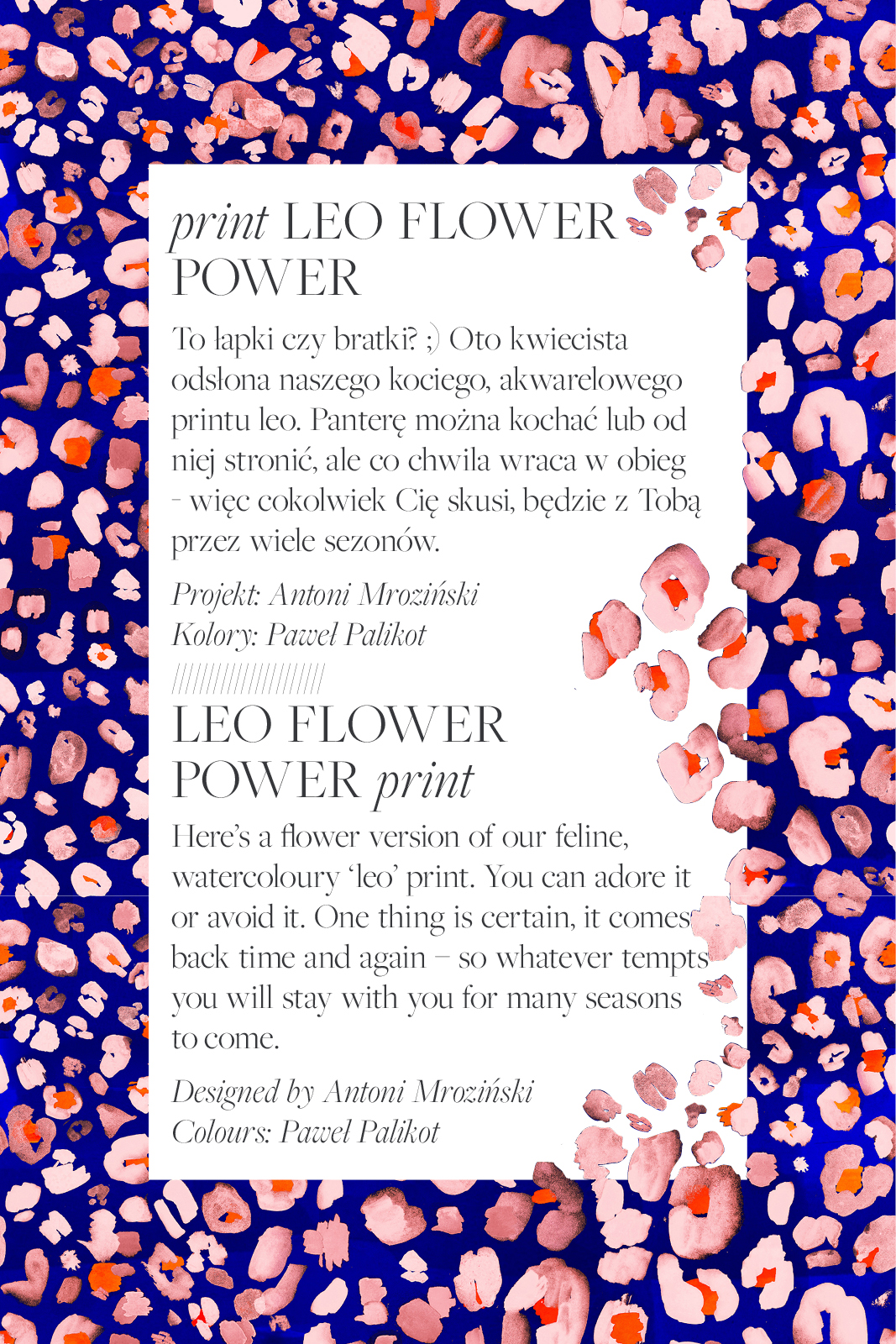 GENIALNA PRZYJACIÓŁKA print leo flower power