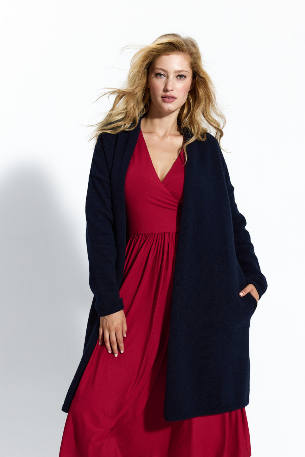 WRAP DRESS royal red