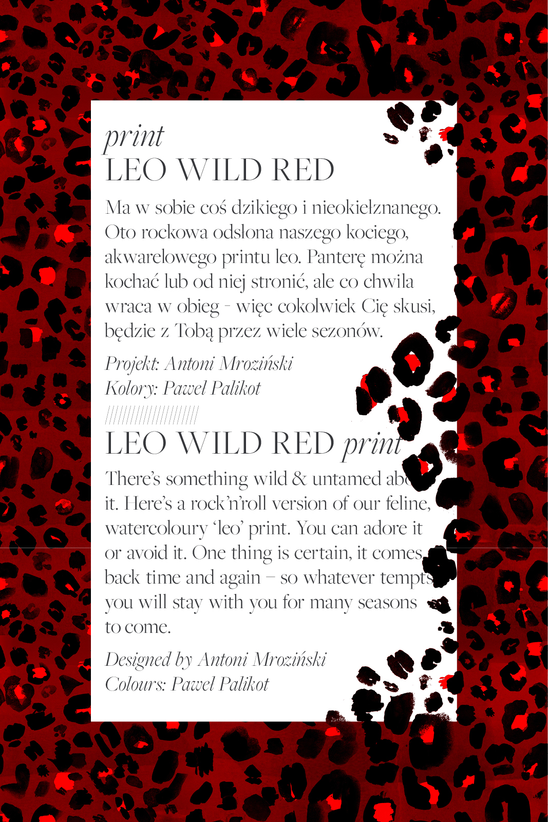 MOŻESZ WSZYSTKO leo wild red print