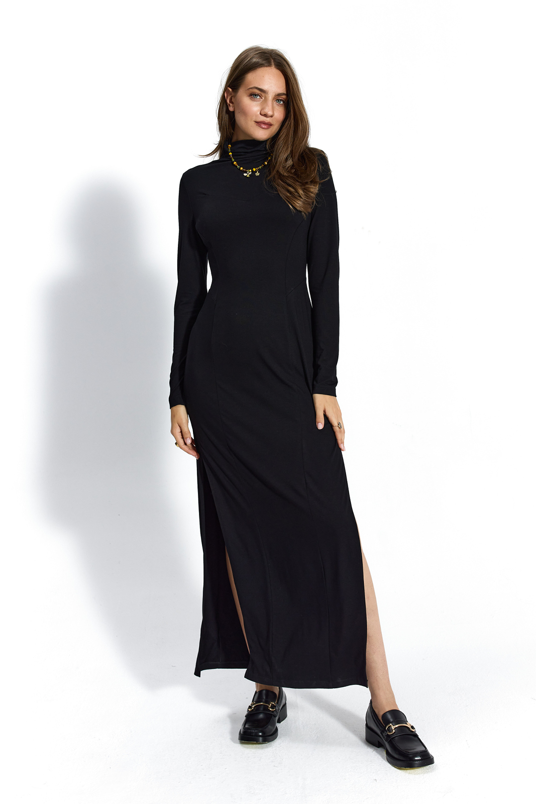 MAXI SLITS DRESS black