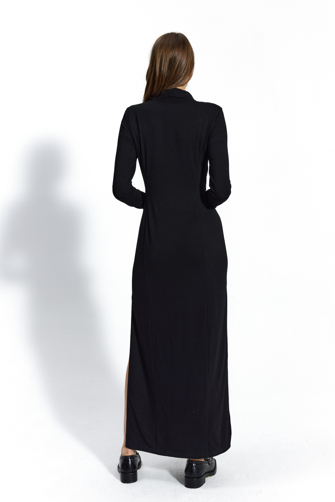 MAXI SLITS DRESS black