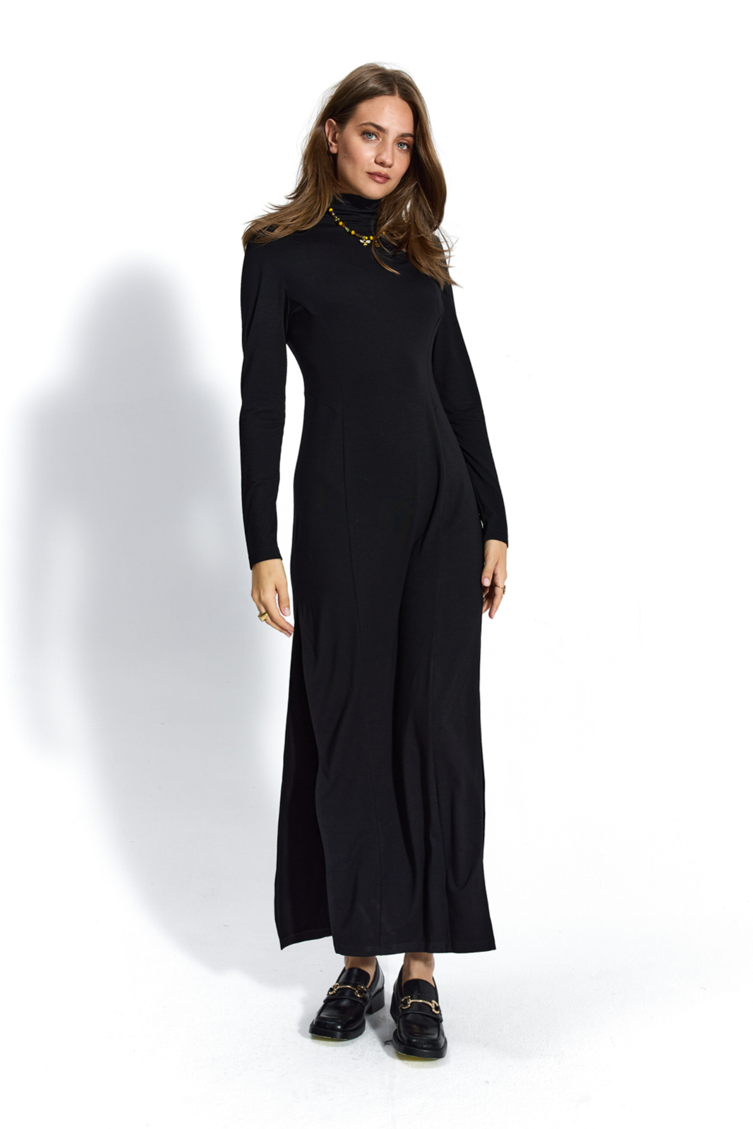 MAXI SLITS DRESS black