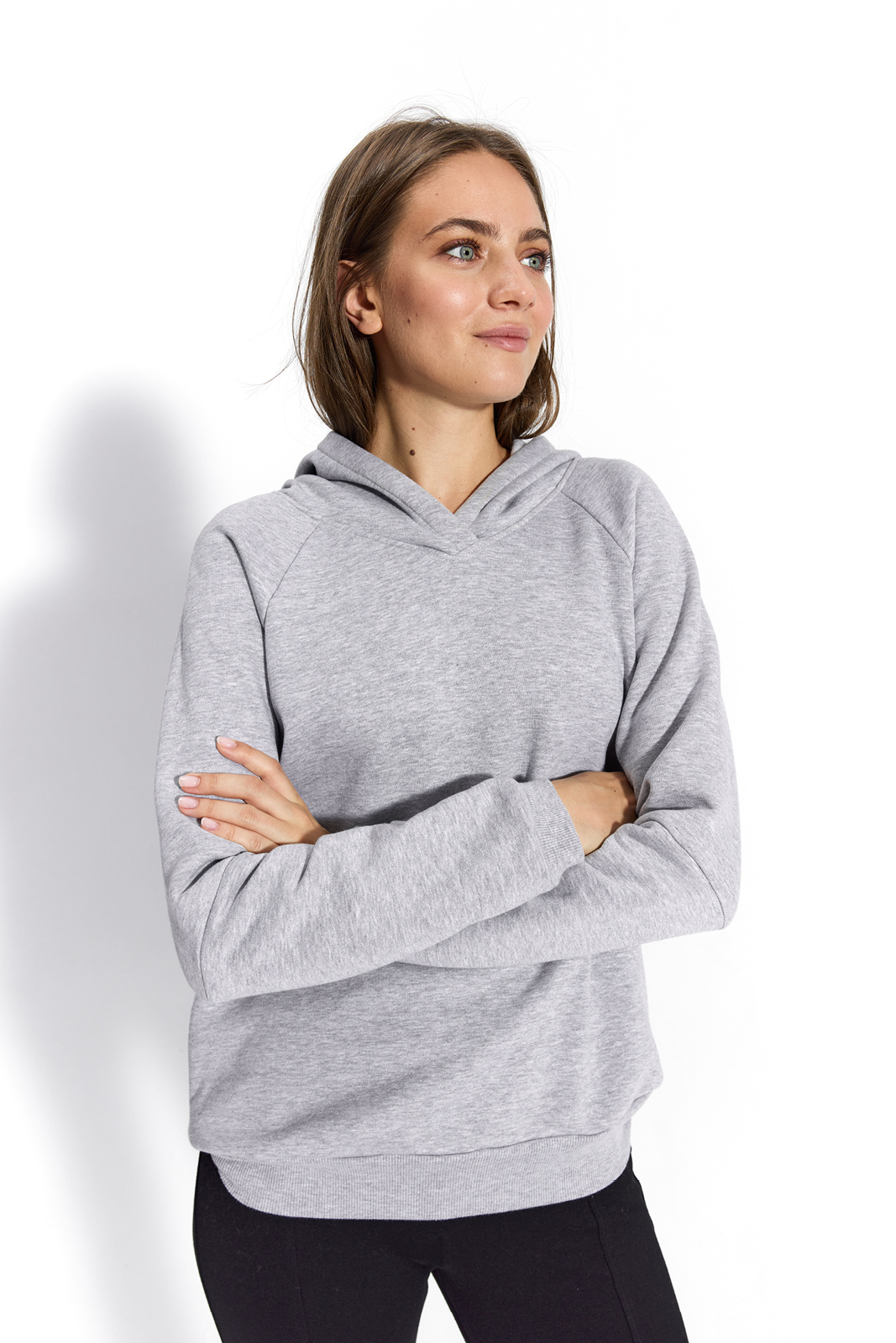 HOODIE grey melange