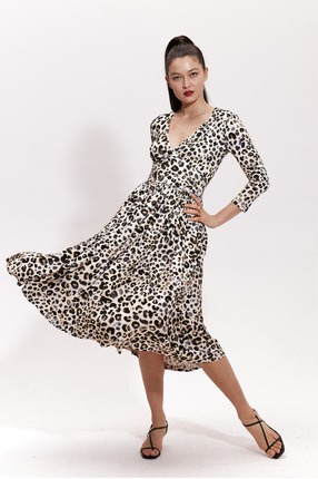 WRAP DRESS leo print