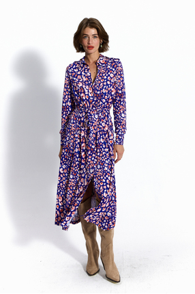 LIBERTY SHIRT DRESS leo flower power print