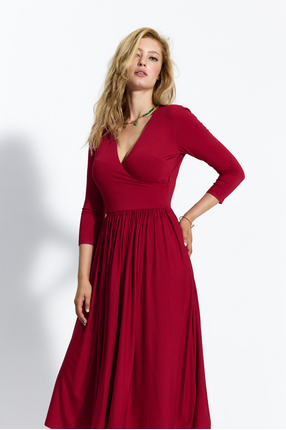 WRAP DRESS royal red