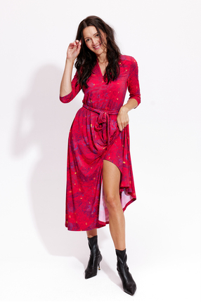 LIBERTY DRESS wish you luck red print