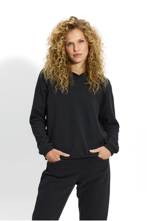 BLUZA Z KAPTUREM nearly black